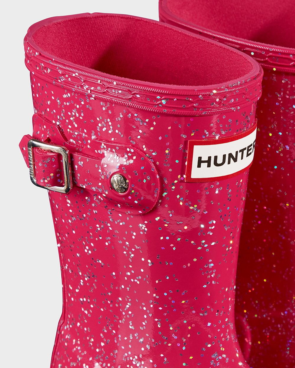 Hunter Niños Original Little Giant Glitter - Botas de Lluvia Rosas - 214-QDOBGT